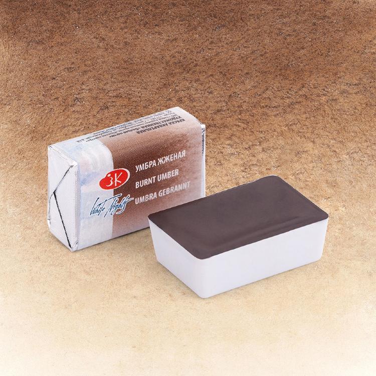 Умбра жженая акварель Белые Ночи кювета 2,5 мл — PalitraMastera