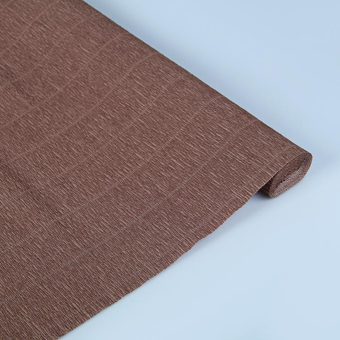 Бумага гофрированная 614 Коричневая, 0,5 х 2,5 м — PalitraMastera