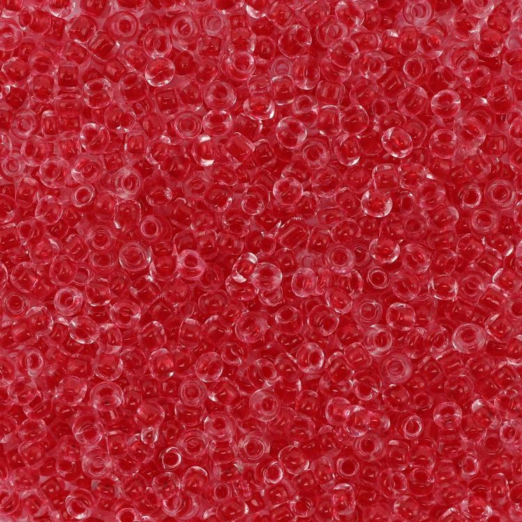 Бисер Astra&amp;Craft 11/0, 20г (132В красный/прозрачный с цветным центром) — PalitraMastera