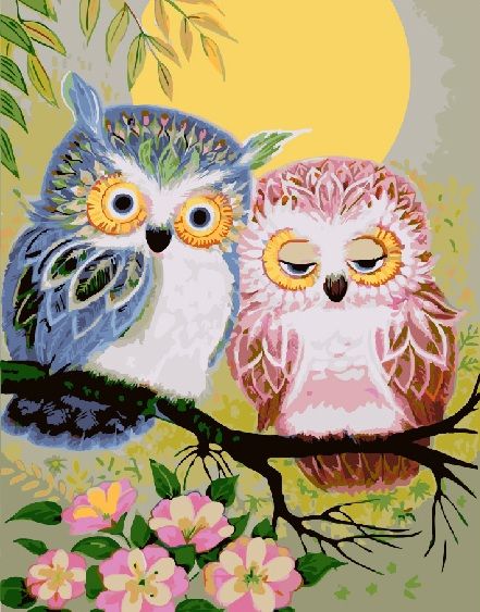 Картина по номерам GX 25082 Две совы 40*50 фото 1 &mdash; PalitraMastera