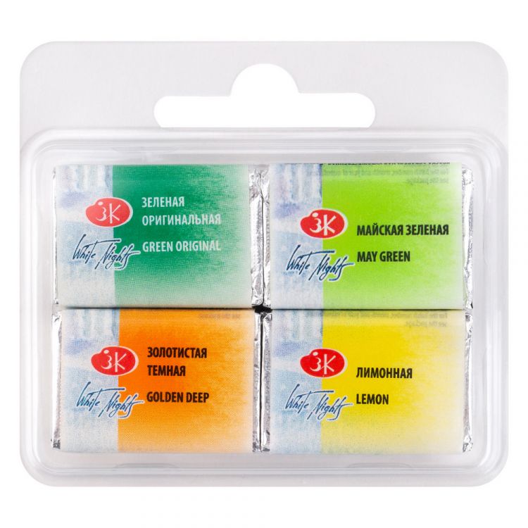 Белые Ночи Набор акварель пластик Микс 4, 4 шт х2,5 мл — PalitraMastera