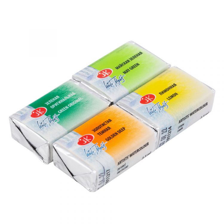 Белые Ночи Набор акварель пластик Микс 4, 4 шт х2,5 мл — PalitraMastera