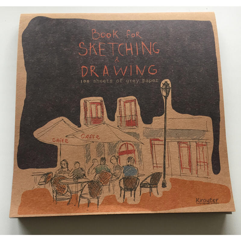 KROYTER Альбом-склейка для эскизов ГОРОД, 200 х 200 мм, плотность 80 г/м2, 100 л, серая бумага фото 1 — PalitraMastera