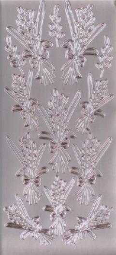 Контурные наклейки "Весенние букеты", лист 10x24,5 см, цвет серебро фото 1 — PalitraMastera