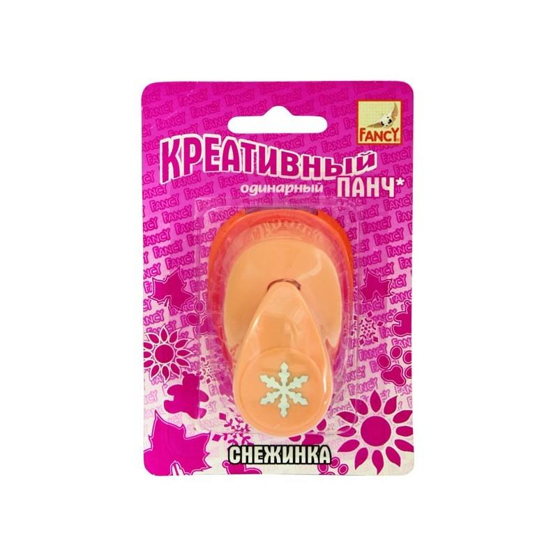 Панч креативный СНЕЖИНКА, одинарный, d=160мм, блистер с европодвесом фото 1 &mdash; PalitraMastera