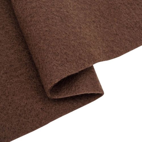Фетр мягкий 1,5мм размер 30*30см, 180 г/кв.м, 100 % полиэстер, 1 шт (т.коричневый 8140) фото 1 &mdash; PalitraMastera