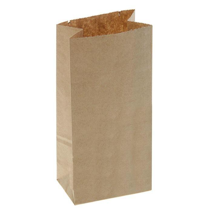 Пакет крафт бумажный фасовочный, прямоугольное дно 8 х 5 х 17 см  2492934 фото 1 — PalitraMastera