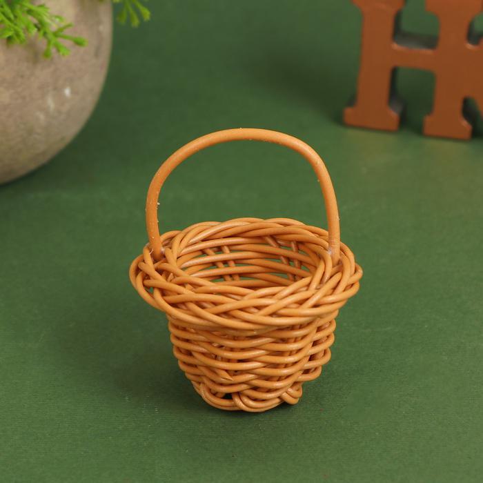 Миниатюра кукольная - корзинка, цвета МИКС  4022576 — PalitraMastera