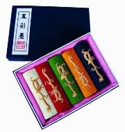 Набор сухой туши 5 шт. х 31 г, цветная "Дракон" (желтая, красная, синяя, белая, зеленая) фото 1 &mdash; PalitraMastera