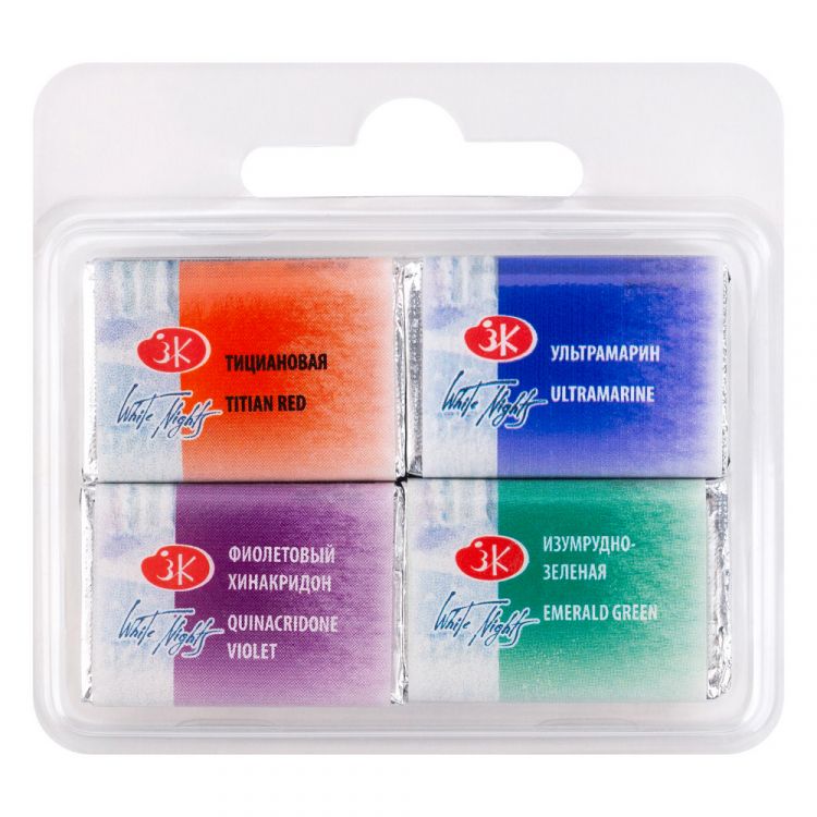 Белые Ночи Набор акварель пластик Микс 3, 4 шт х2,5 мл — PalitraMastera