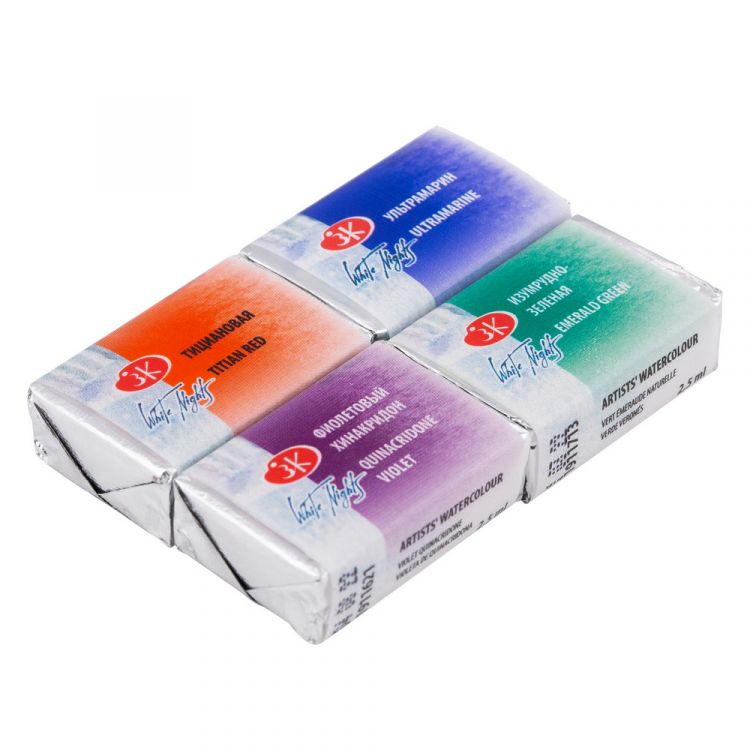 Белые Ночи Набор акварель пластик Микс 3, 4 шт х2,5 мл — PalitraMastera