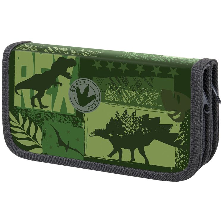 Пенал ПИФАГОР, 2 отделения, ламинированный картон, 19х11 см, Dinoland, 271535 — PalitraMastera