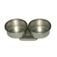 Масленка двойная, металлическая без крышки, форма - цилиндр, d-4,5 см SFT070/DK11002 — PalitraMastera