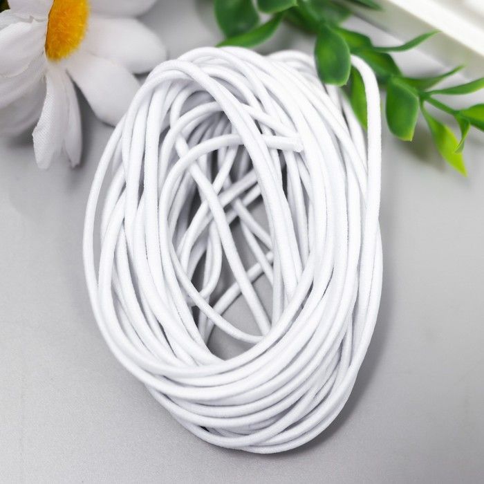 Резинка для творчества "Fabrika Decoru" круглая 2мм Белая 7587081 фото 1 — PalitraMastera
