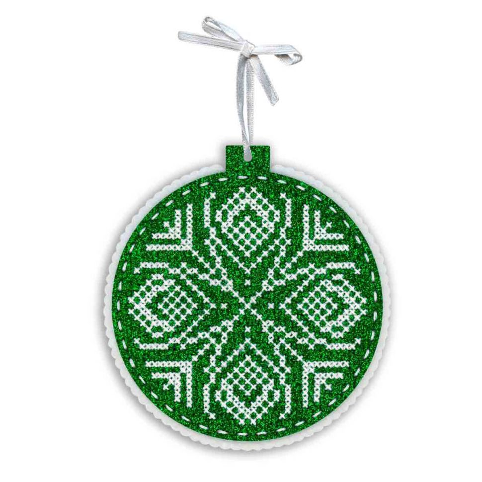 Т-1084 Набор для вышивания на перфорированном фетре МП Студия 'Хвойный узор' 11*10см фото 1 — PalitraMastera