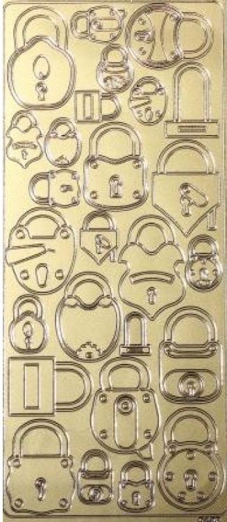 Контурные стикеры ЗАМОЧКИ золотые SCB 1504280 — PalitraMastera