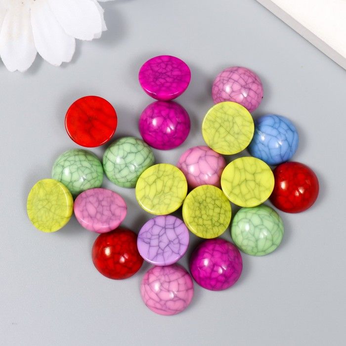 Декор для творчества пластик «Полужемчужины мрамор», цветные, 15 г 1.4х1.4х0.7 см фото 1 &mdash; PalitraMastera