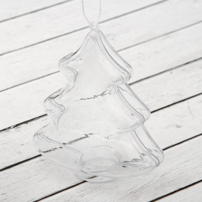 Заготовка - подвеска, раздельные части &quot;Елочка&quot;, размер собранной 4,3*8,8*10 см  2291355 — PalitraMastera