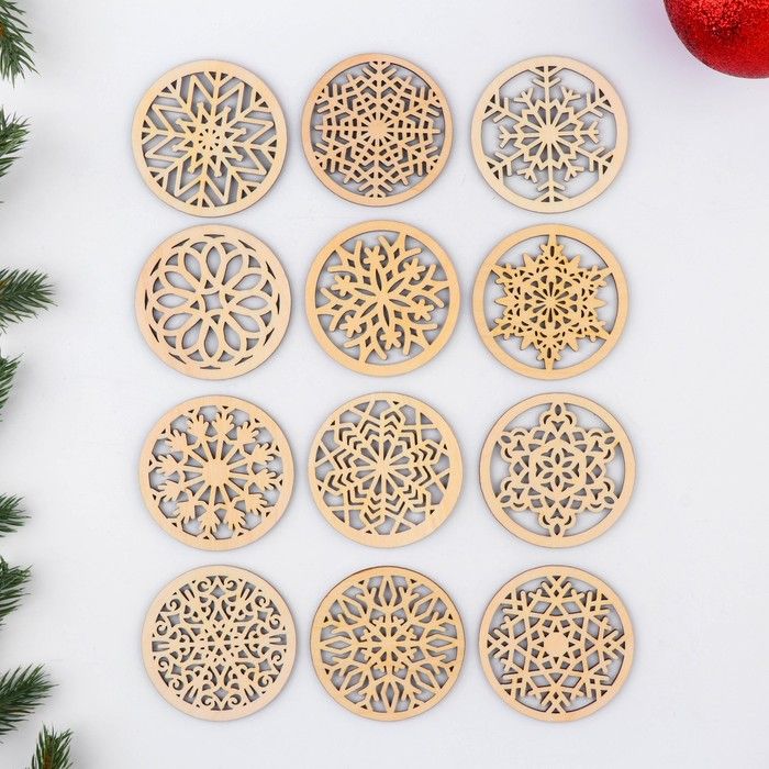 Набор для творчества &quot;Снежинки в круге&quot;,12 шт 9075579 — PalitraMastera