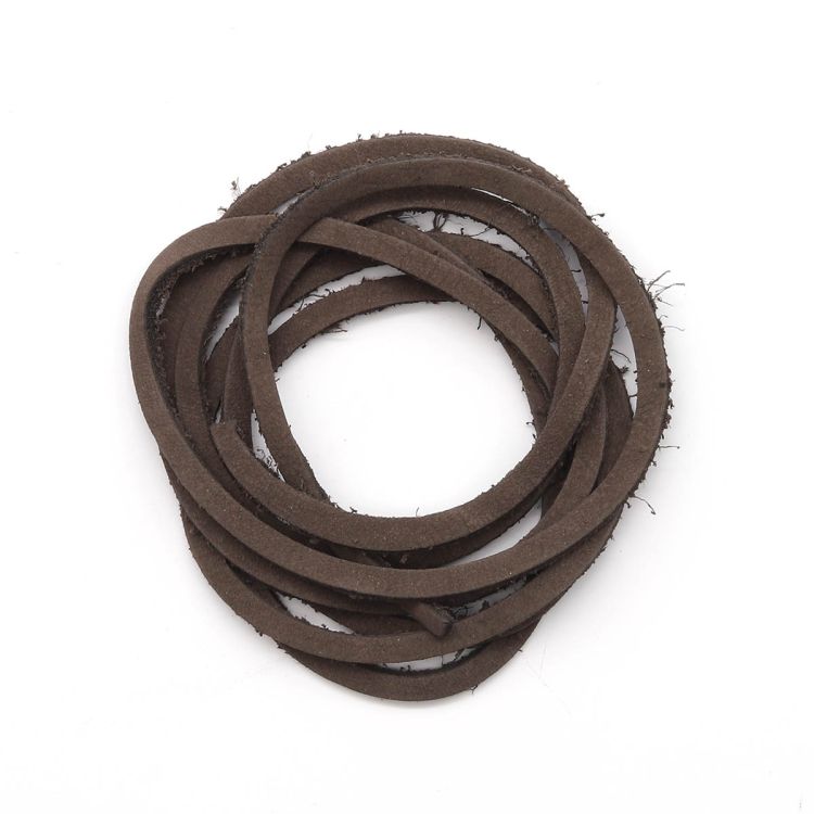 Шнур из натуральной кожи 3мм*1м, дизайн №301, 100% кожа (42 темно-коричневый) — PalitraMastera