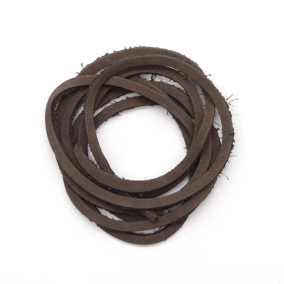 Шнур из натуральной кожи 3мм*1м, дизайн №301, 100% кожа (42 темно-коричневый) фото 1 — PalitraMastera