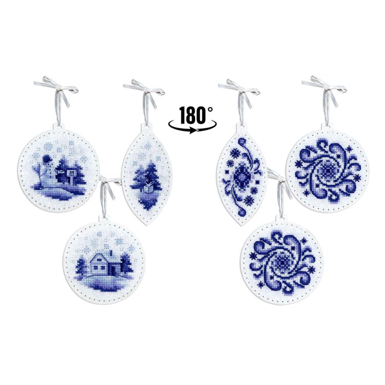 Т-1073 Набор для вышивания на перфорированном фетре МП Студия 'Новогодние игрушки №2. Набор из 3 шт.' 9*8, 9*8, 11*5 см — PalitraMastera