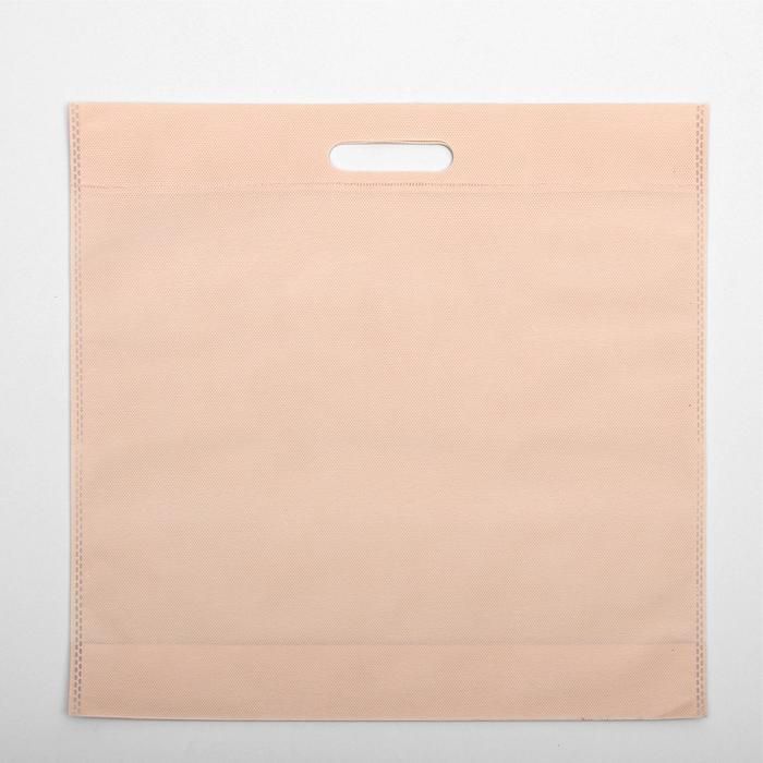 Пакет с вырубной ручкой 42*40 см, бежевый фото 1 — PalitraMastera