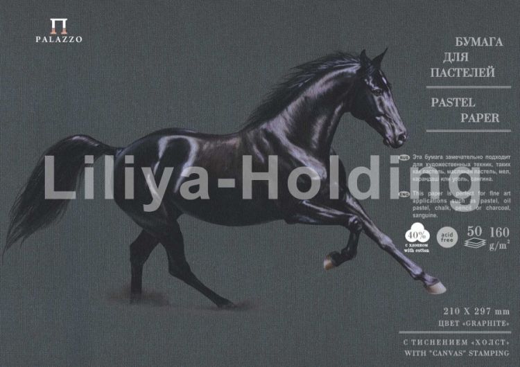 Бумага для паст.&quot;Палаццо&quot; 210х297 &quot;Graphite&quot; (серый) 160г — PalitraMastera