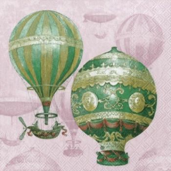 Салфетки бумажные для декупажа, 33х33 см, "Парад шаров, розовый", упаковка 20 шт. фото 1 &mdash; PalitraMastera