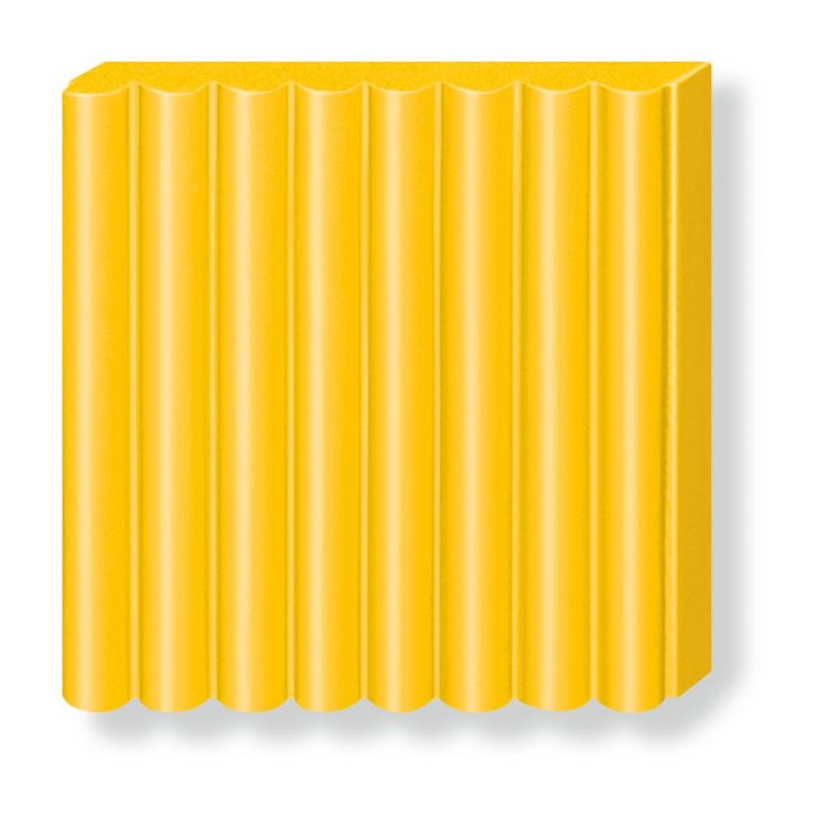 Пластика (в печке запекаемая масса) Fimo soft жёлтый брус 56г — PalitraMastera