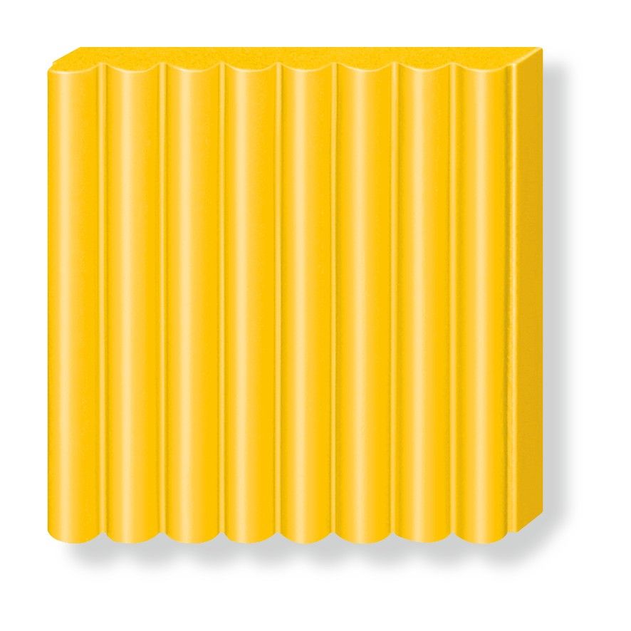 Пластика (в печке запекаемая масса) Fimo soft жёлтый брус 56г фото 1 — PalitraMastera