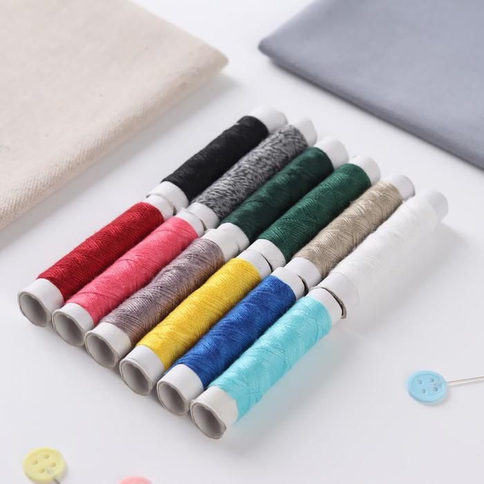 Набор ниток, 9,5 м, 12 шт, цвет МИКС фото 1 — PalitraMastera