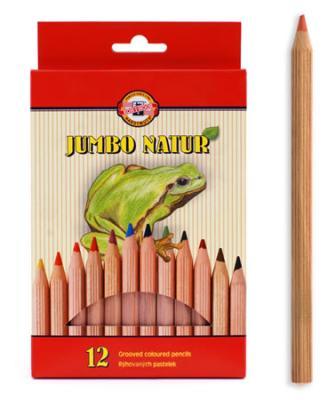 Карандаши JUMBO NATUR 12цв., утолщен.корпус, заточен./Koh-I-Noor--- — PalitraMastera