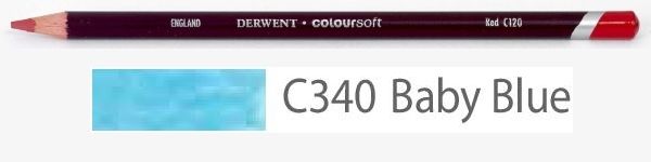 Цветной карандаш Coloursoft, мягкий, С340 голубой светлый, круглый корпус 8 мм, грифель - 4 мм. фото 1 &mdash; PalitraMastera