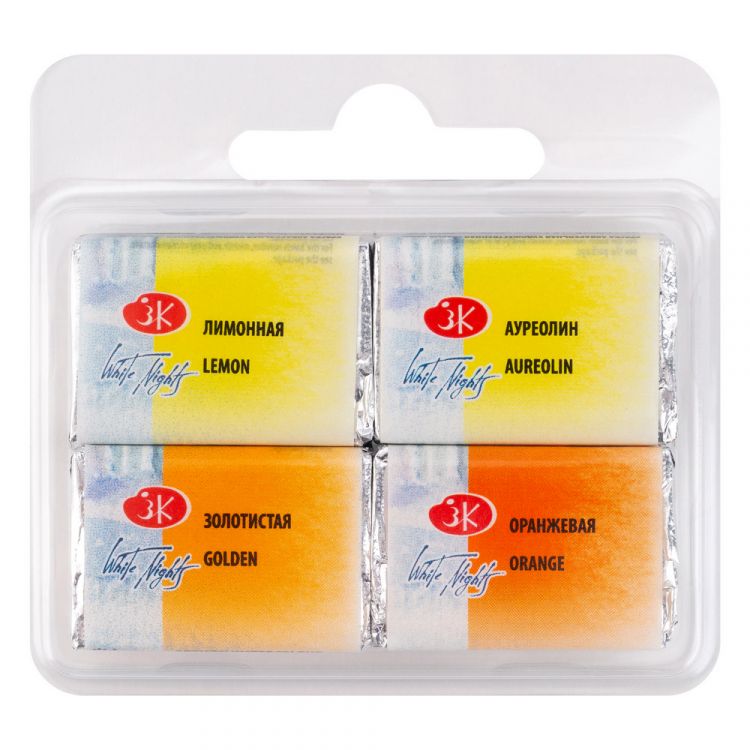 Белые Ночи Набор акварель пластик Микс 11, 4 шт х2,5 мл--- — PalitraMastera