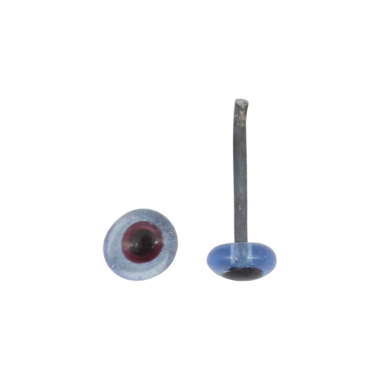 28809 Глазки 4мм на метал.ножке, 1шт, цв.голубой — PalitraMastera