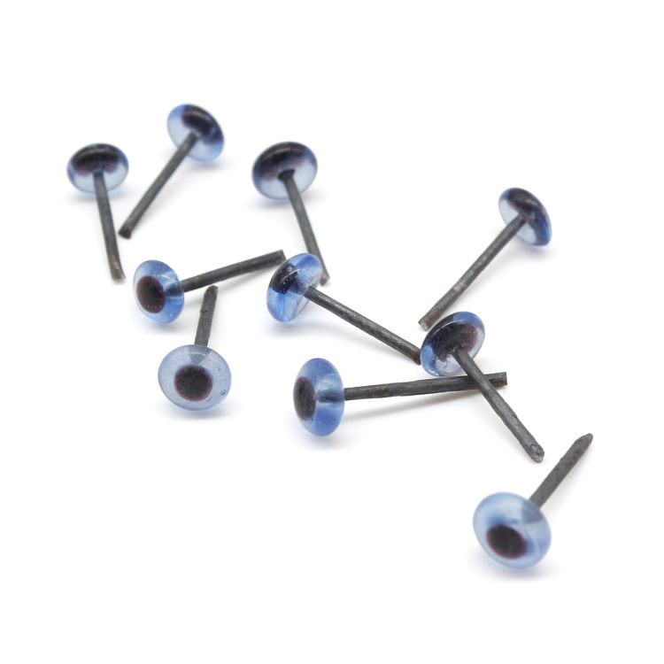 28809 Глазки 4мм на метал.ножке, 1шт, цв.голубой — PalitraMastera
