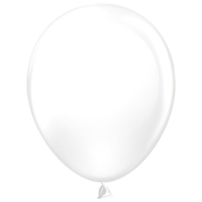 Шар латексный 5", белый, пастель,  1 шт. фото 1 — PalitraMastera
