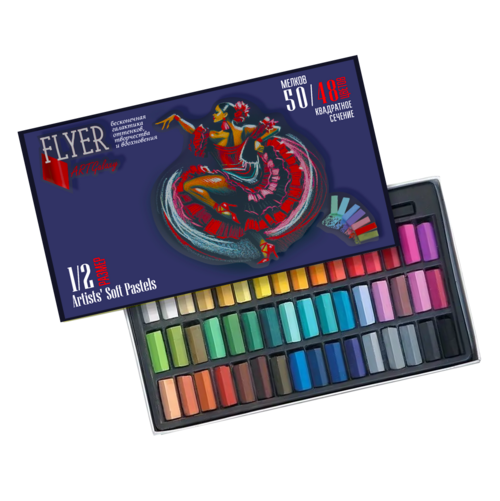 Художественная пастель сухая, мягкая 1/2 48 цветов Art Dance &mdash; PalitraMastera