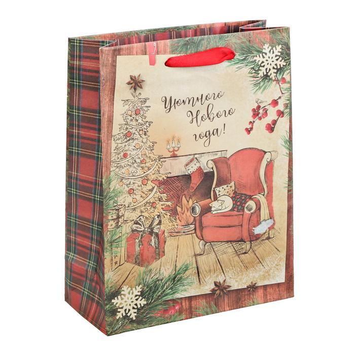 Пакет крафтовый вертикальный «Уютный дом», 12 х 15 х 5,5 см — PalitraMastera