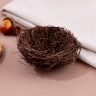 Гнездо из природных материалов для декора, 7х7х3.5 см фото 2 &mdash; PalitraMastera