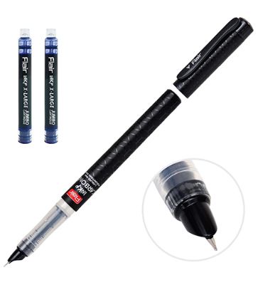 Ручка перьевая &quot;Flair&quot; CARBONIX INKY, пластик, синяя с 2мя капсулами XL в блистере — PalitraMastera