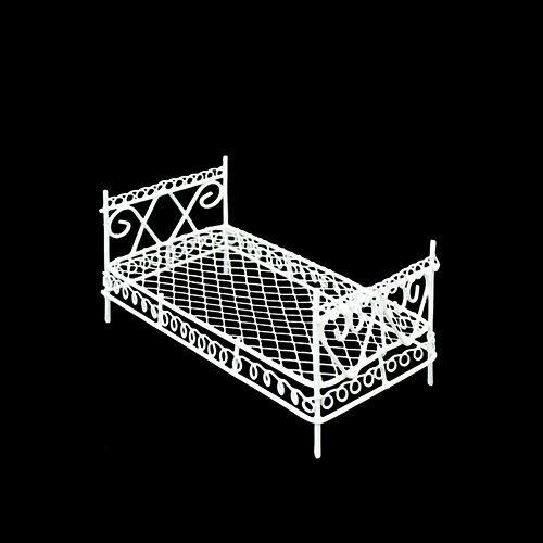 KB2227-RU Миниатюра Металлическая кровать, белая 10,5*6*5,5см Астра — PalitraMastera