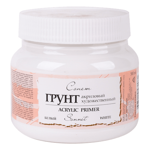 Грунт акриловый белый Сонет 0,5л — PalitraMastera