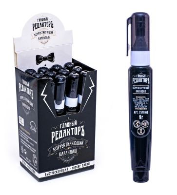 Корректор-карандаш 9гр, "Главный Редакторъ" мет.нак., морозостойкий фото 1 — PalitraMastera