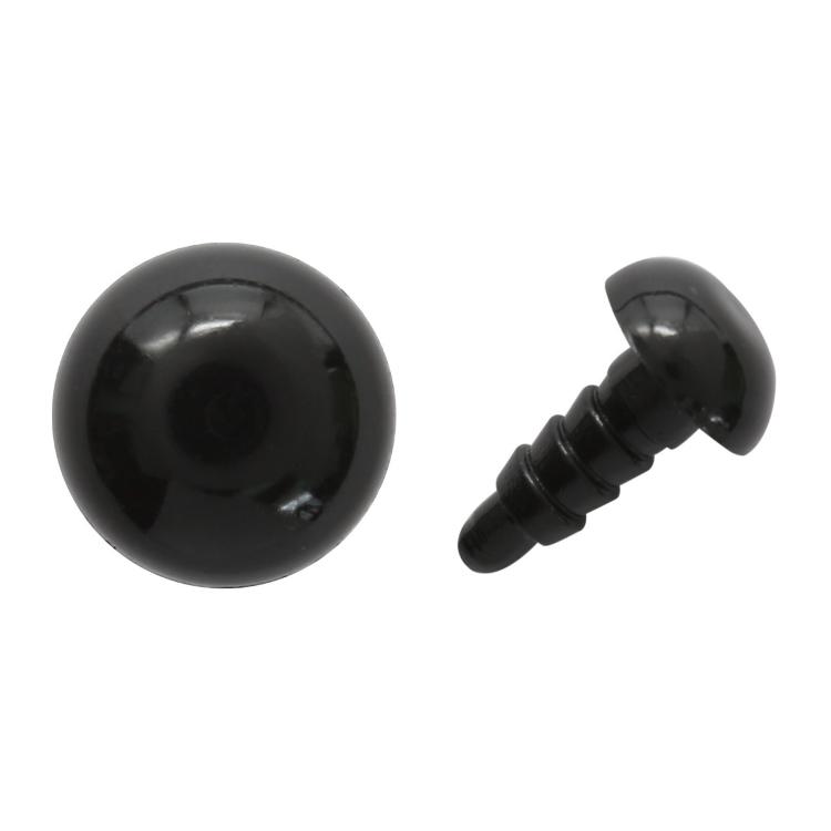 А 20Б Глаза для игрушек Д 9мм пластик (черный) 1шт — PalitraMastera