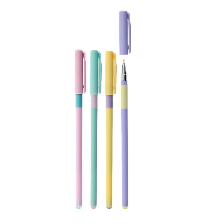 Ручка маслян. LOREX PASTEL Slim Soft Grip синий 0,5 мм ассорти кругл. корп. ultra-soft touch грип игольчатый наконечник — PalitraMastera