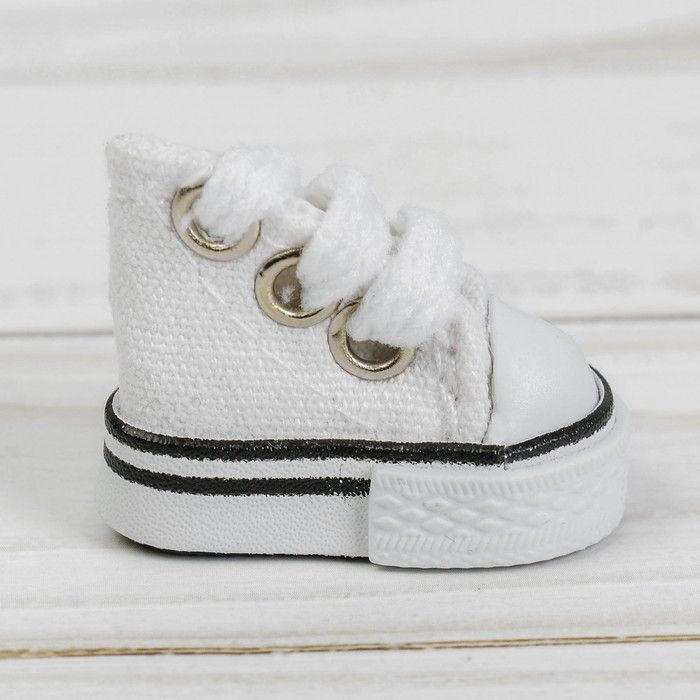 Кеды для кукол, длина подошвы 3,8 см, цвет белый — PalitraMastera