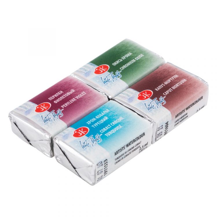 Белые Ночи Набор акварель пластик Микс 10, 4 шт х2,5 мл--- — PalitraMastera