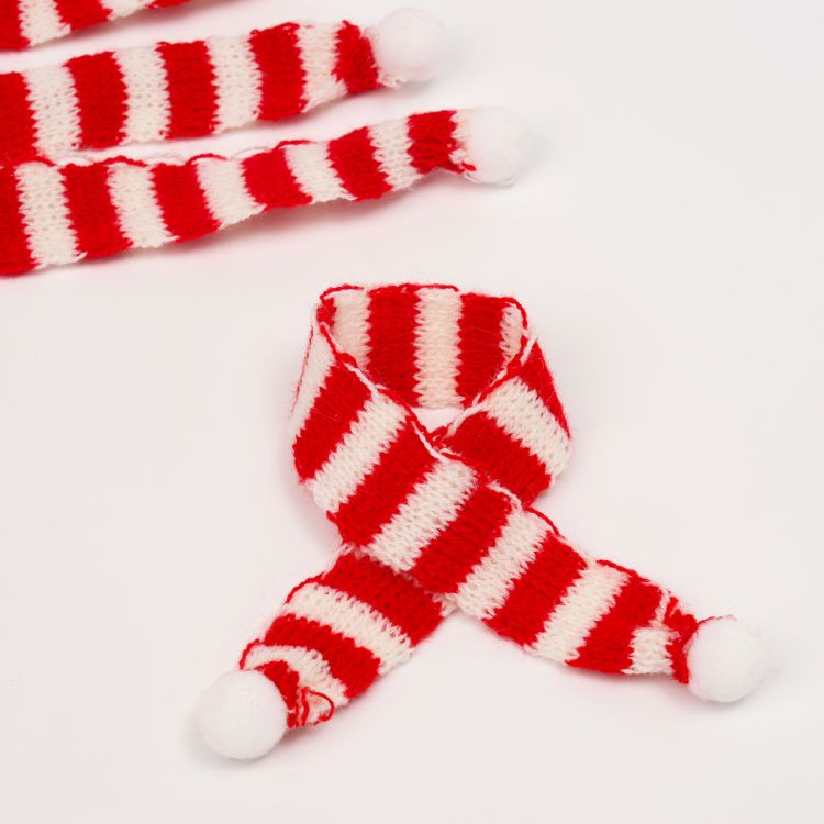 Шарфик для игрушек вязанный «Зимний вечер», 1 шт.,  — 27 х 2 см — PalitraMastera